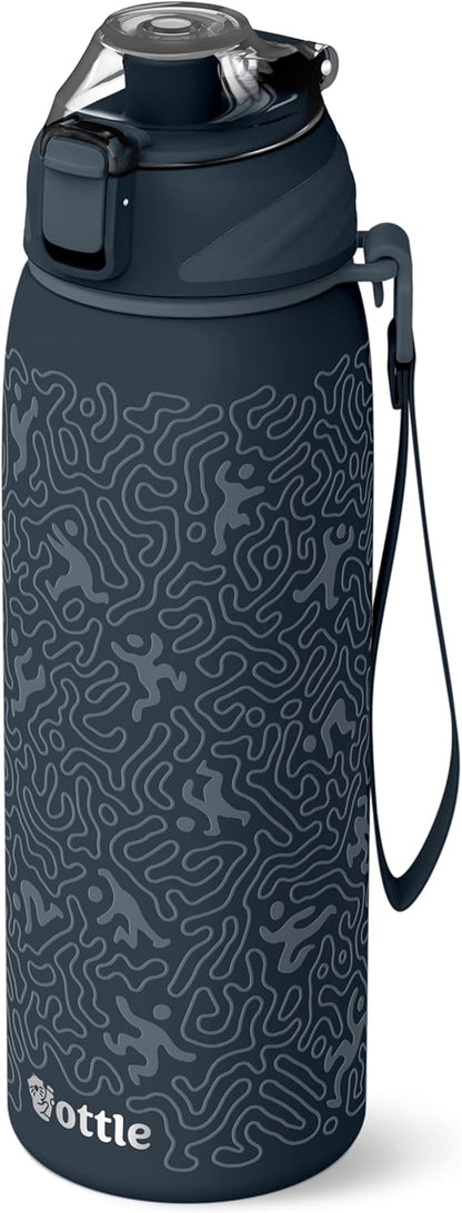 Seaside Sipper 20 oz Insulated Stainless Steel Coffee Tumbler, Reusable Iced Coffee Cup, Hot Coffee Travel Mug with Lid, BPA Free, Leak-Proof Lid - Urban Circuit