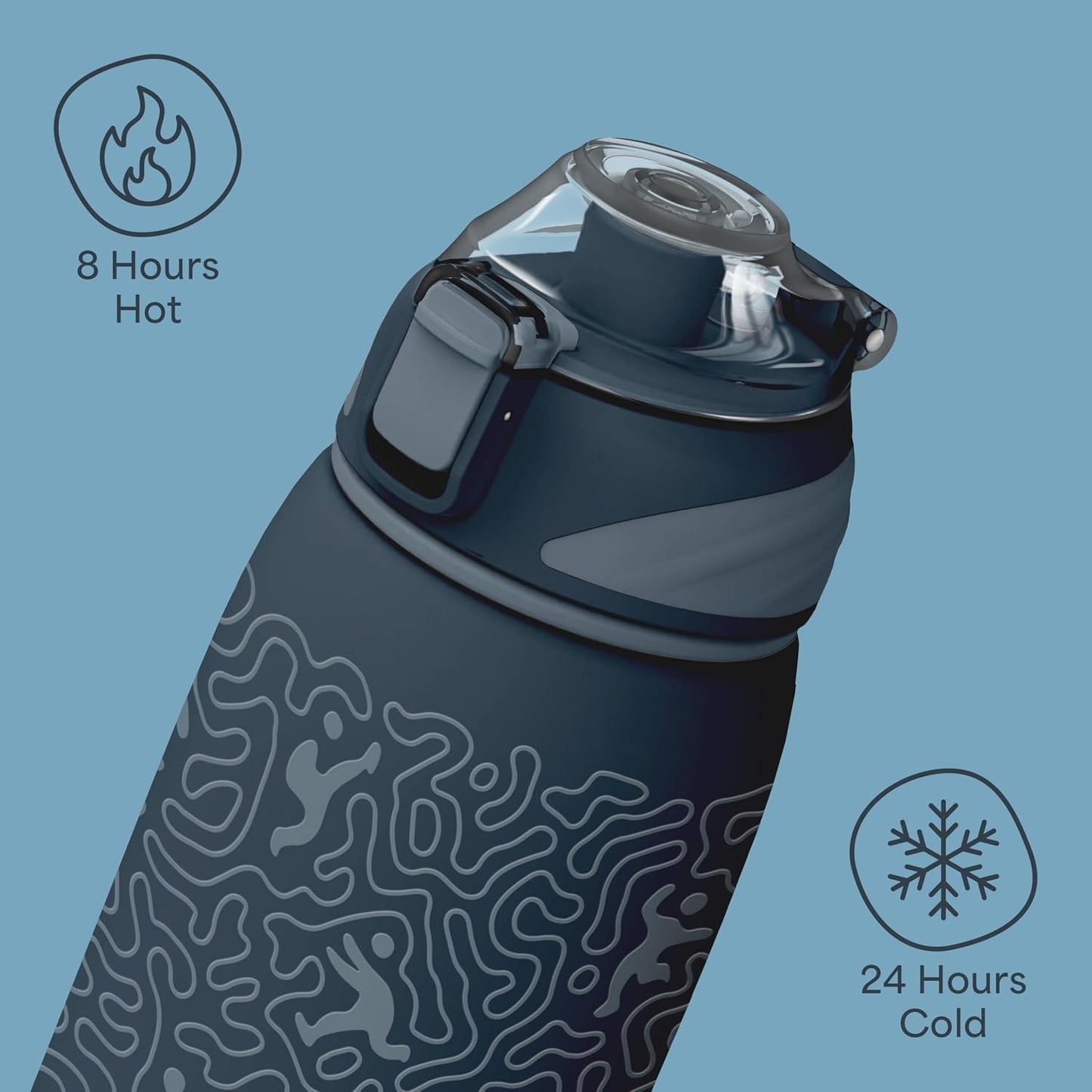 Seaside Sipper 20 oz Insulated Stainless Steel Coffee Tumbler, Reusable Iced Coffee Cup, Hot Coffee Travel Mug with Lid, BPA Free, Leak-Proof Lid - Urban Circuit