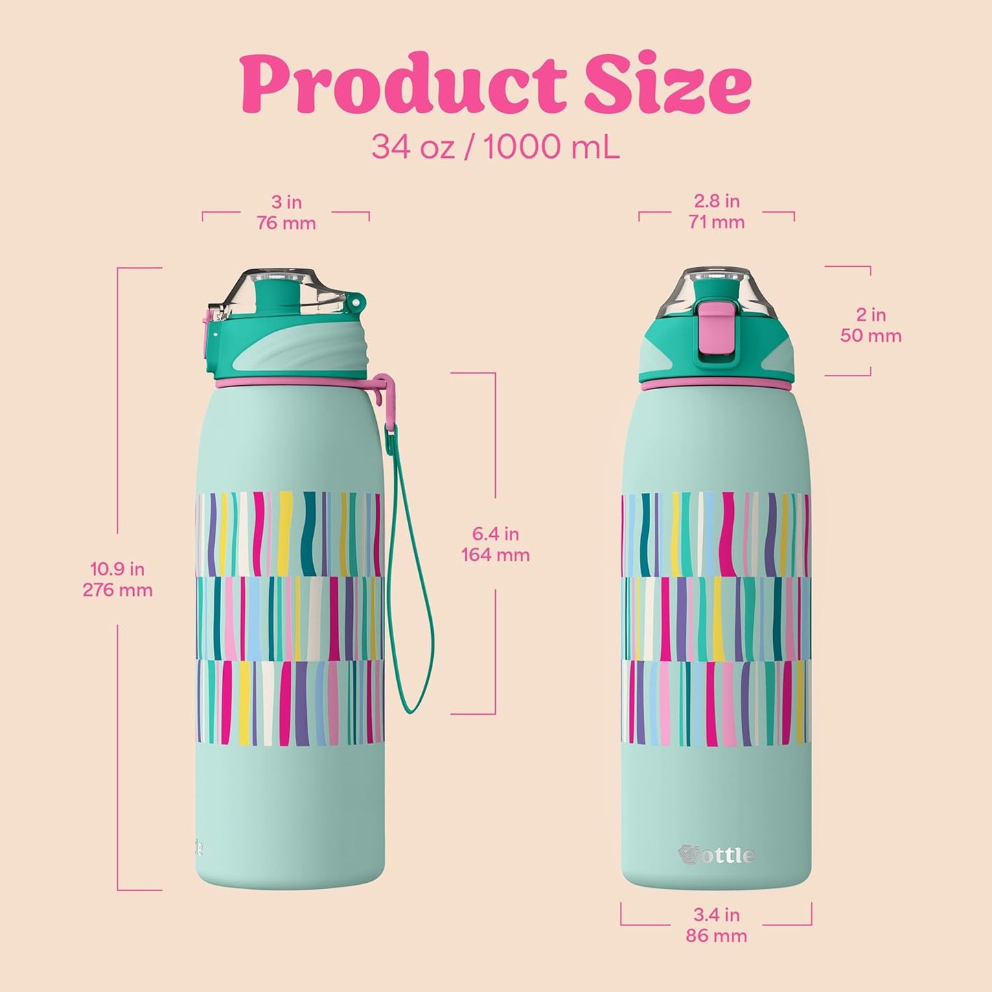 Seaside Sipper 20 oz Insulated Stainless Steel Coffee Tumbler, Reusable Iced Coffee Cup, Hot Coffee Travel Mug with Lid, BPA Free, Leak-Proof Lid - Urban Circuit