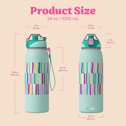 Seaside Sipper 20 oz Insulated Stainless Steel Coffee Tumbler, Reusable Iced Coffee Cup, Hot Coffee Travel Mug with Lid, BPA Free, Leak-Proof Lid - Urban Circuit