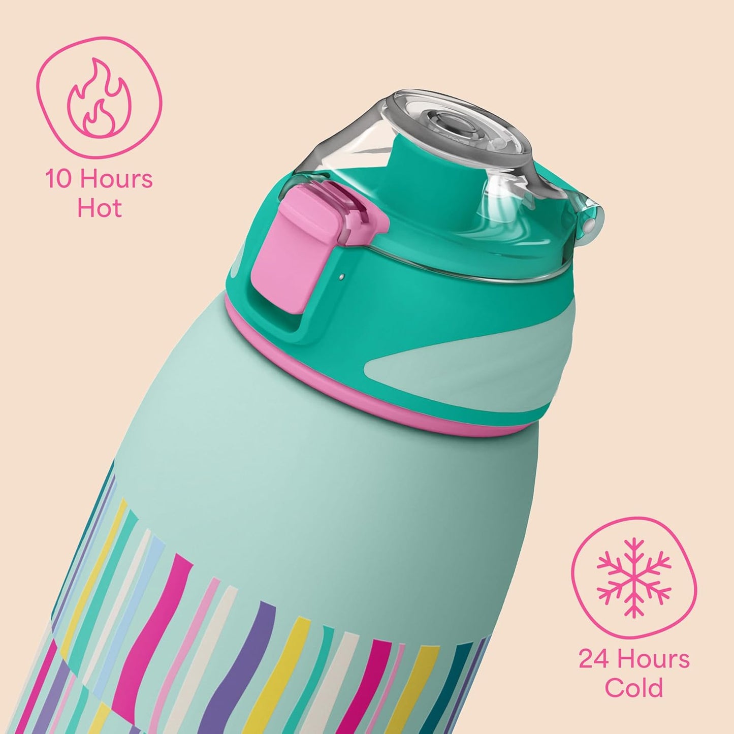 Seaside Sipper 20 oz Insulated Stainless Steel Coffee Tumbler, Reusable Iced Coffee Cup, Hot Coffee Travel Mug with Lid, BPA Free, Leak-Proof Lid - Urban Circuit