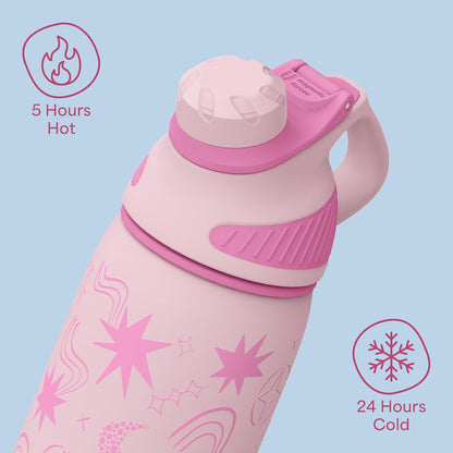 Seaside Sipper 20 oz Insulated Stainless Steel Coffee Tumbler, Reusable Iced Coffee Cup, Hot Coffee Travel Mug with Lid, BPA Free, Leak-Proof Lid - Urban Circuit