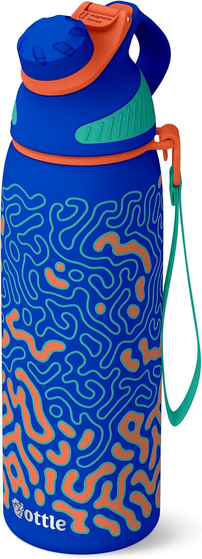 Seaside Sipper 20 oz Insulated Stainless Steel Coffee Tumbler, Reusable Iced Coffee Cup, Hot Coffee Travel Mug with Lid, BPA Free, Leak-Proof Lid - Urban Circuit