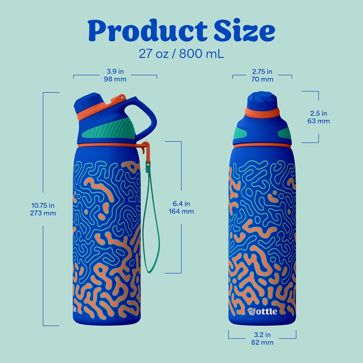 Seaside Sipper 20 oz Insulated Stainless Steel Coffee Tumbler, Reusable Iced Coffee Cup, Hot Coffee Travel Mug with Lid, BPA Free, Leak-Proof Lid - Urban Circuit