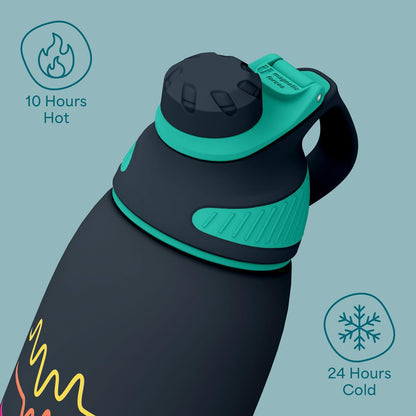 Seaside Sipper 20 oz Insulated Stainless Steel Coffee Tumbler, Reusable Iced Coffee Cup, Hot Coffee Travel Mug with Lid, BPA Free, Leak-Proof Lid - Urban Circuit