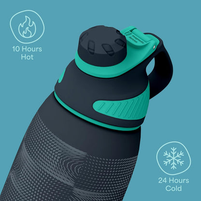 Seaside Sipper 20 oz Insulated Stainless Steel Coffee Tumbler, Reusable Iced Coffee Cup, Hot Coffee Travel Mug with Lid, BPA Free, Leak-Proof Lid - Urban Circuit