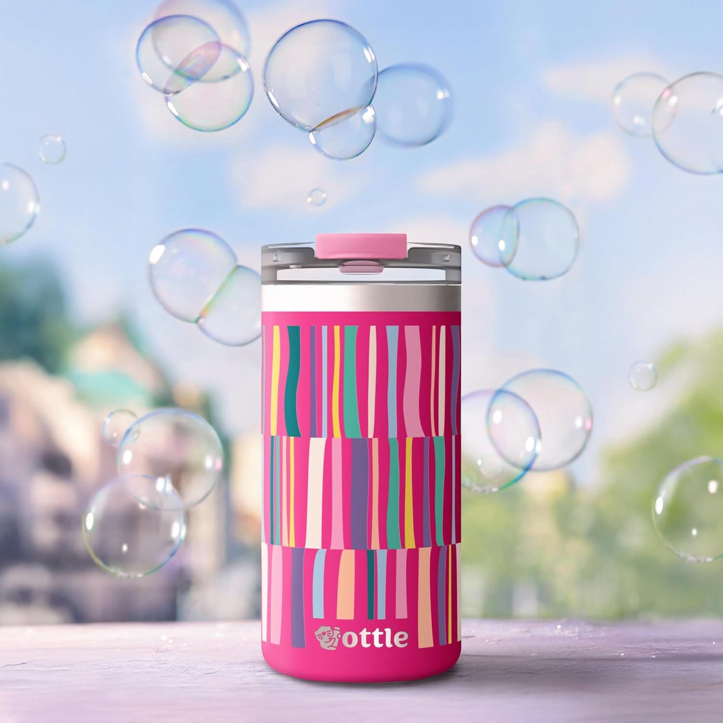 Seaside Sipper 20 oz Insulated Stainless Steel Coffee Tumbler, Reusable Iced Coffee Cup, Hot Coffee Travel Mug with Lid, BPA Free, Leak-Proof Lid - Urban Circuit