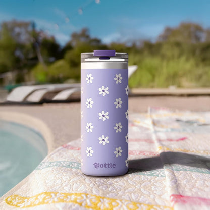 Seaside Sipper 20 oz Insulated Stainless Steel Coffee Tumbler, Reusable Iced Coffee Cup, Hot Coffee Travel Mug with Lid, BPA Free, Leak-Proof Lid - Urban Circuit