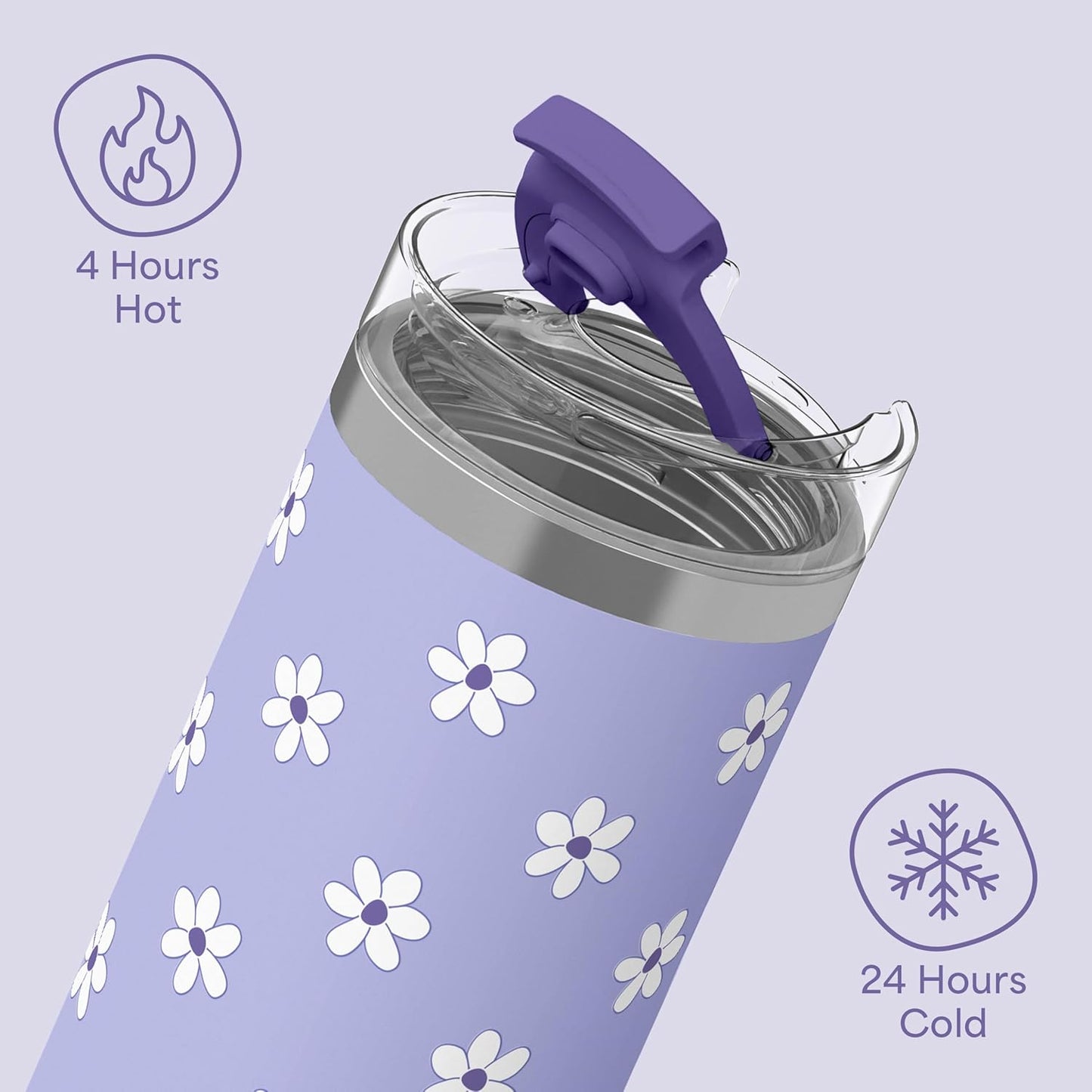 Seaside Sipper 20 oz Insulated Stainless Steel Coffee Tumbler, Reusable Iced Coffee Cup, Hot Coffee Travel Mug with Lid, BPA Free, Leak-Proof Lid - Urban Circuit
