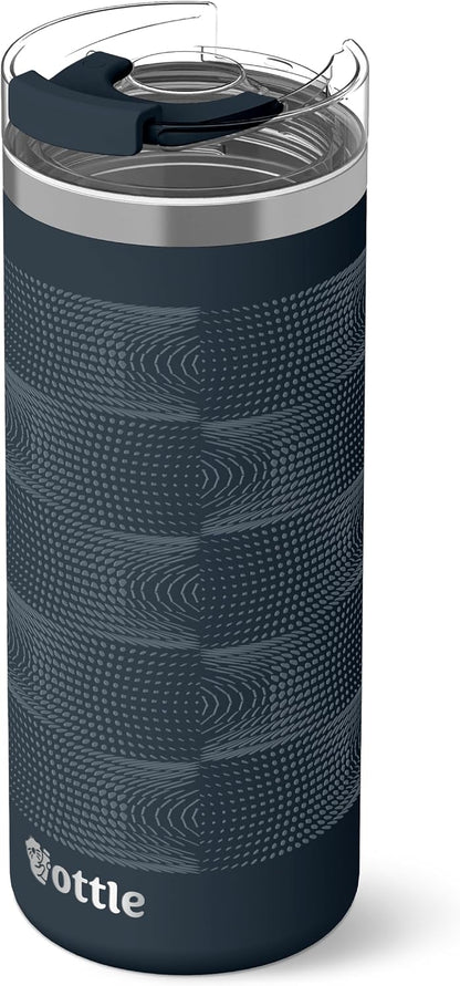 Seaside Sipper 20 oz Insulated Stainless Steel Coffee Tumbler, Reusable Iced Coffee Cup, Hot Coffee Travel Mug with Lid, BPA Free, Leak-Proof Lid - Urban Circuit