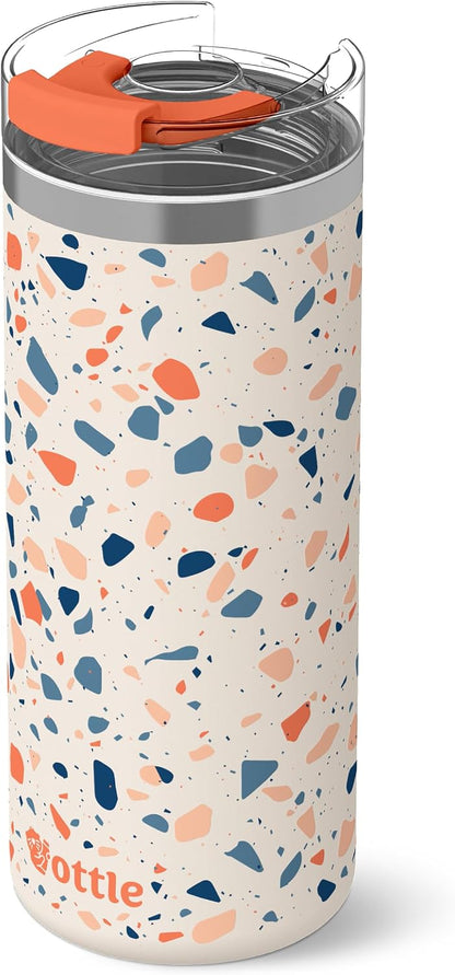 Seaside Sipper 20 oz Insulated Stainless Steel Coffee Tumbler, Reusable Iced Coffee Cup, Hot Coffee Travel Mug with Lid, BPA Free, Leak-Proof Lid - Urban Circuit