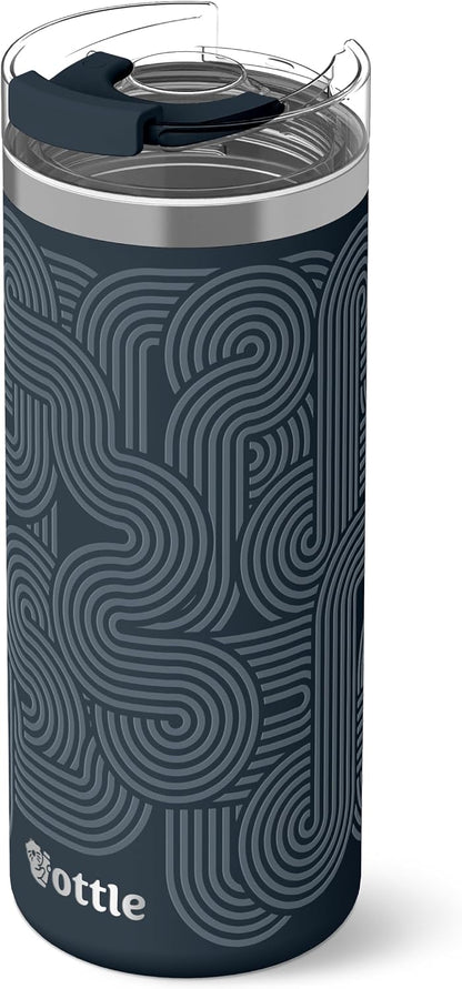 Seaside Sipper 20 oz Insulated Stainless Steel Coffee Tumbler, Reusable Iced Coffee Cup, Hot Coffee Travel Mug with Lid, BPA Free, Leak-Proof Lid - Urban Circuit