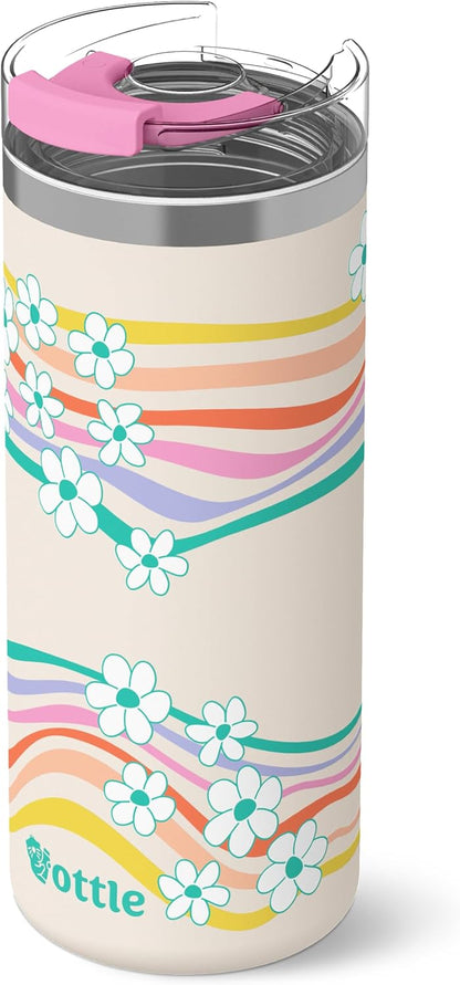 Seaside Sipper 20 oz Insulated Stainless Steel Coffee Tumbler, Reusable Iced Coffee Cup, Hot Coffee Travel Mug with Lid, BPA Free, Leak-Proof Lid - Urban Circuit