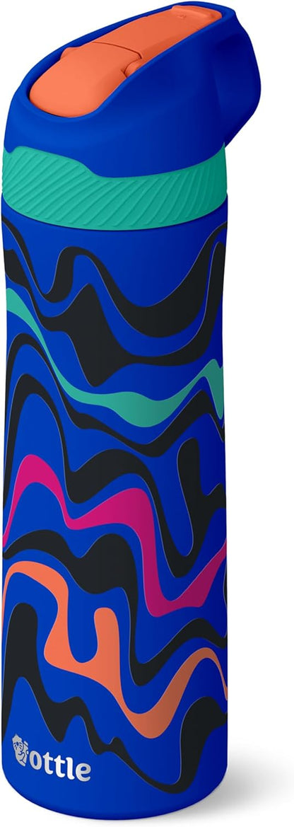 Seaside Sipper 20 oz Insulated Stainless Steel Coffee Tumbler, Reusable Iced Coffee Cup, Hot Coffee Travel Mug with Lid, BPA Free, Leak-Proof Lid - Urban Circuit