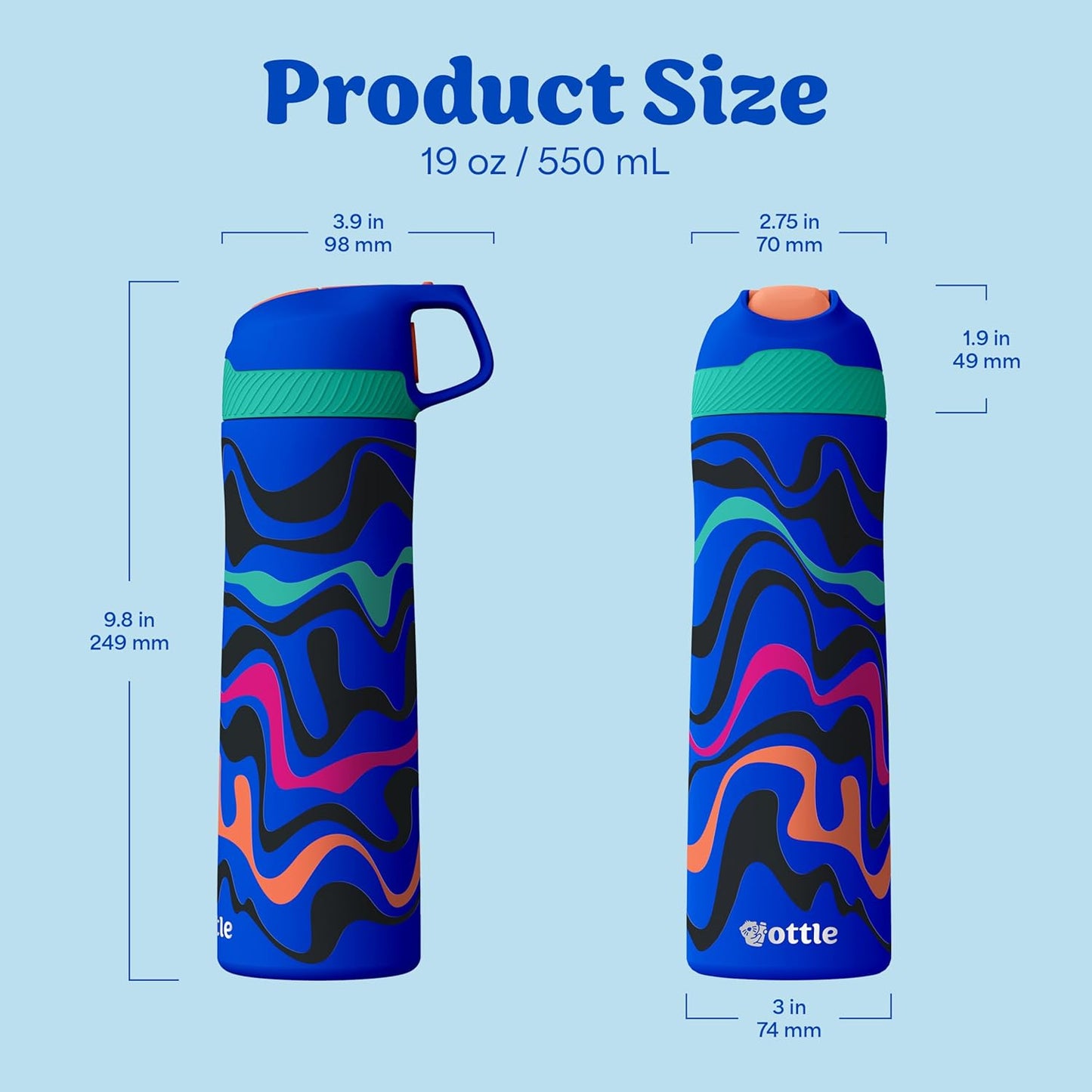 Seaside Sipper 20 oz Insulated Stainless Steel Coffee Tumbler, Reusable Iced Coffee Cup, Hot Coffee Travel Mug with Lid, BPA Free, Leak-Proof Lid - Urban Circuit