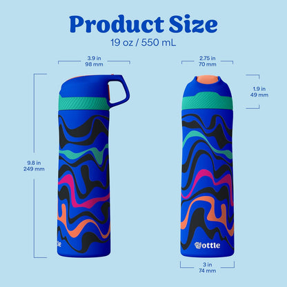 Seaside Sipper 20 oz Insulated Stainless Steel Coffee Tumbler, Reusable Iced Coffee Cup, Hot Coffee Travel Mug with Lid, BPA Free, Leak-Proof Lid - Urban Circuit