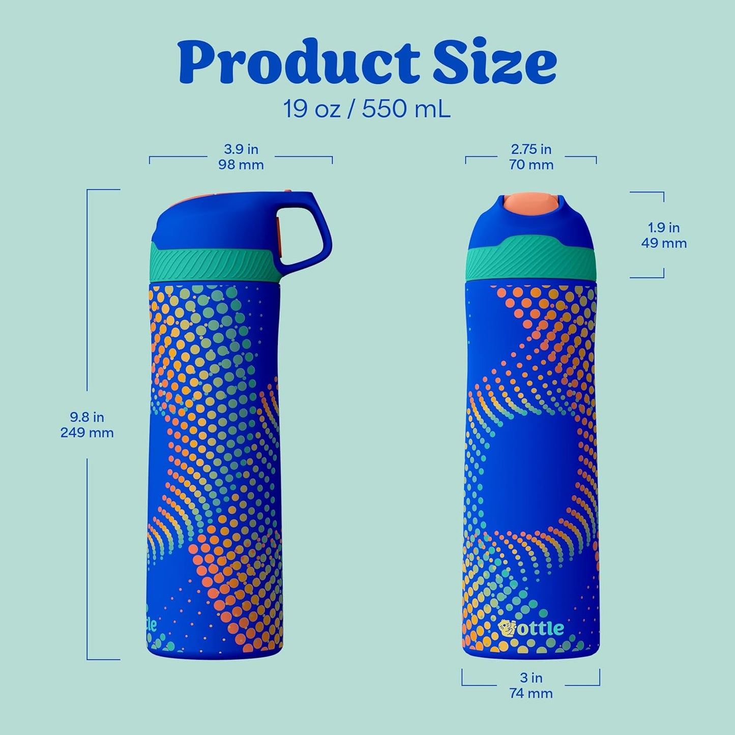 Seaside Sipper 20 oz Insulated Stainless Steel Coffee Tumbler, Reusable Iced Coffee Cup, Hot Coffee Travel Mug with Lid, BPA Free, Leak-Proof Lid - Urban Circuit