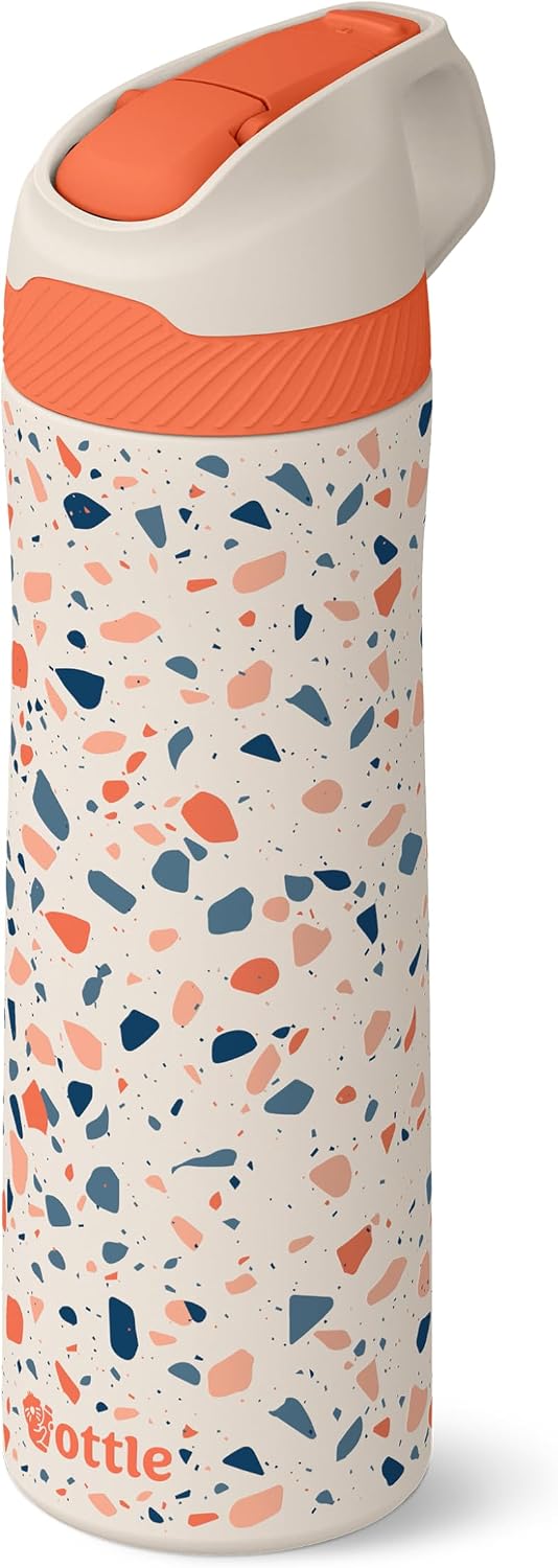 Seaside Sipper 20 oz Insulated Stainless Steel Coffee Tumbler, Reusable Iced Coffee Cup, Hot Coffee Travel Mug with Lid, BPA Free, Leak-Proof Lid - Urban Circuit