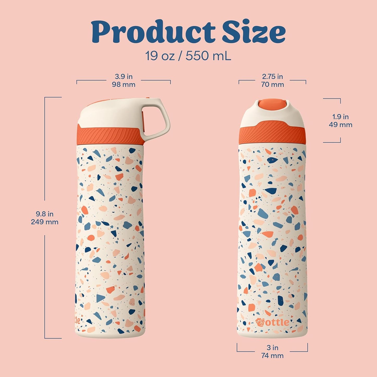 Seaside Sipper 20 oz Insulated Stainless Steel Coffee Tumbler, Reusable Iced Coffee Cup, Hot Coffee Travel Mug with Lid, BPA Free, Leak-Proof Lid - Urban Circuit