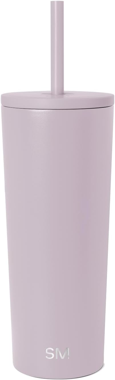 Iced Coffee Tumbler, Insulated | 24oz | Tie Dye | Reusable Stainless Steel Cup, Travel Mug, Water Bottle with Straw | Cupholder Friendly & Spill Resistant, Ocean Tide