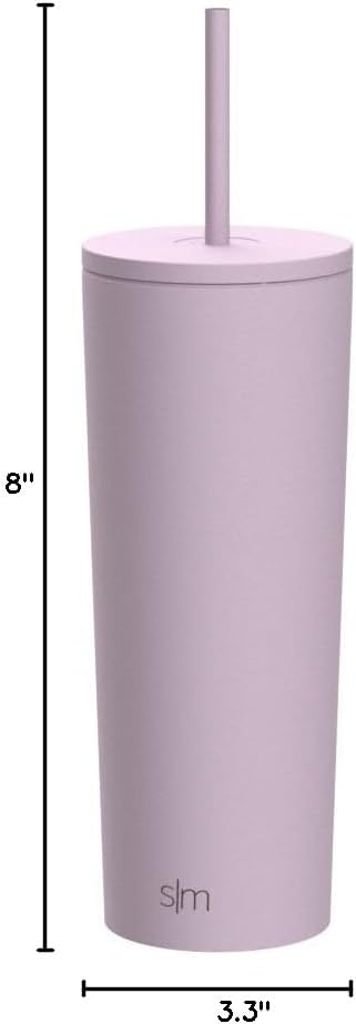 Iced Coffee Tumbler, Insulated | 24oz | Tie Dye | Reusable Stainless Steel Cup, Travel Mug, Water Bottle with Straw | Cupholder Friendly & Spill Resistant, Ocean Tide