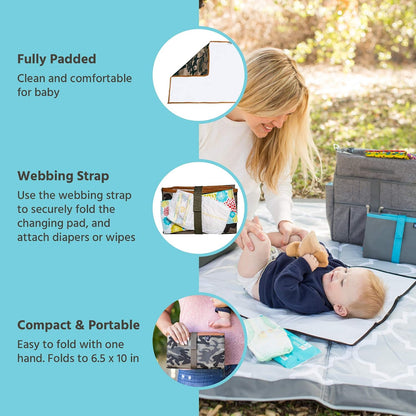 J.L. Childress X-Large Full Body Portable Changing Pad for Babies, Black