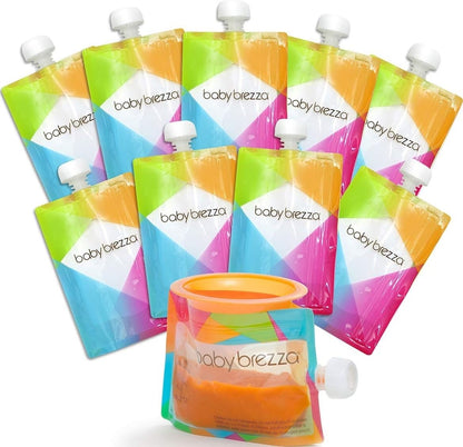 Reusable Baby Food Storage Pouches, 10 Pack, 7oz Size