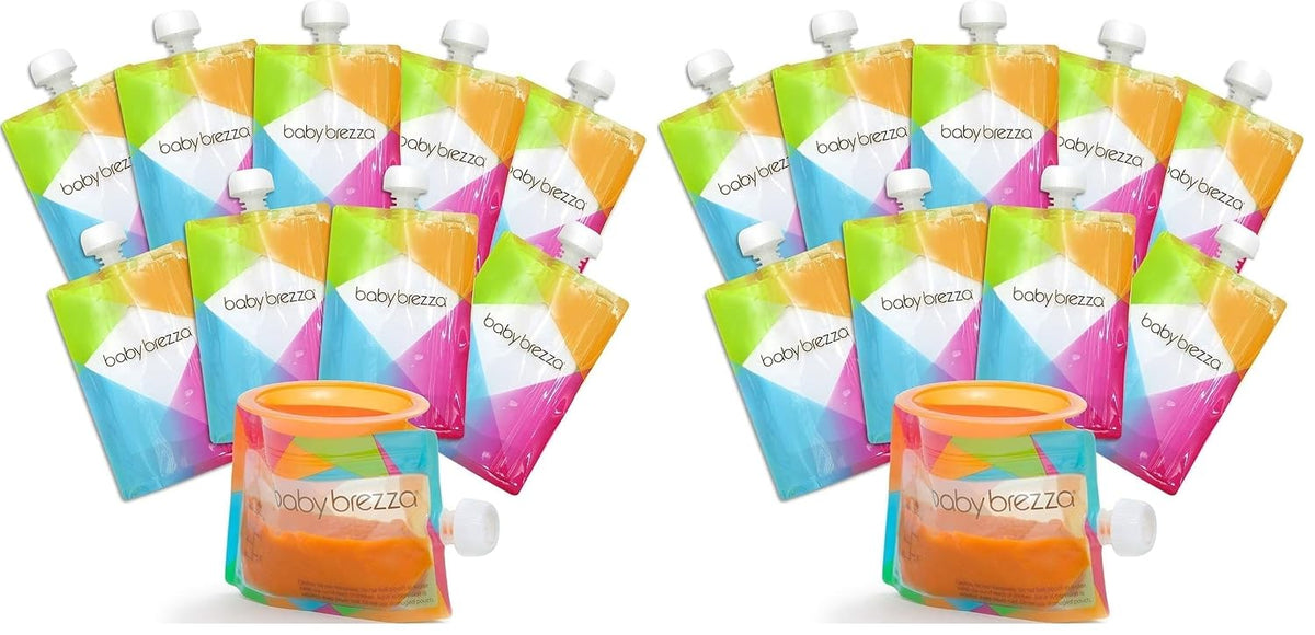 Reusable Baby Food Storage Pouches, 10 Pack, 7oz Size