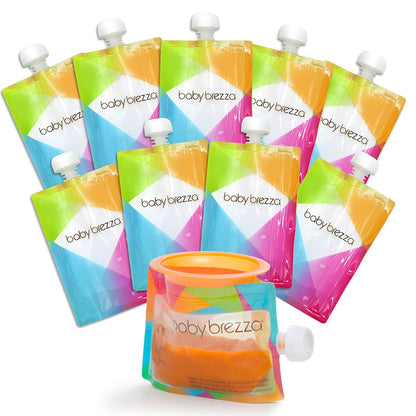 Reusable Baby Food Storage Pouches, 10 Pack, 7oz Size