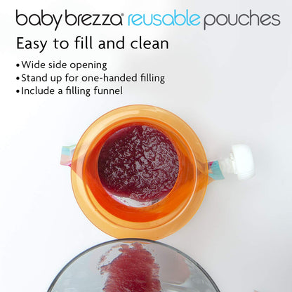 Reusable Baby Food Storage Pouches, 10 Pack, 7oz Size