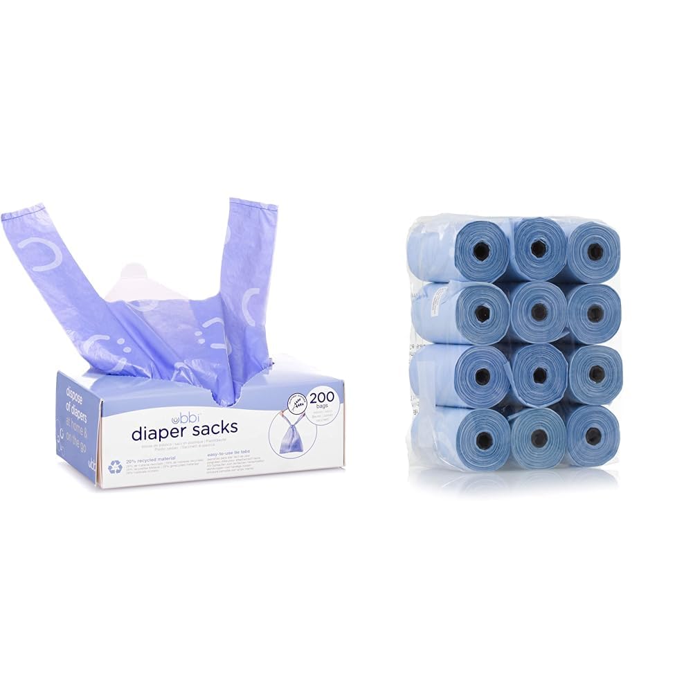 Disposable Diaper Sacks, Lavender Scented & On The Go Waste Disposal Bags Refills Value Pack, Lavender Scented, 12 Roll Refills, Baby On The Go Essentials