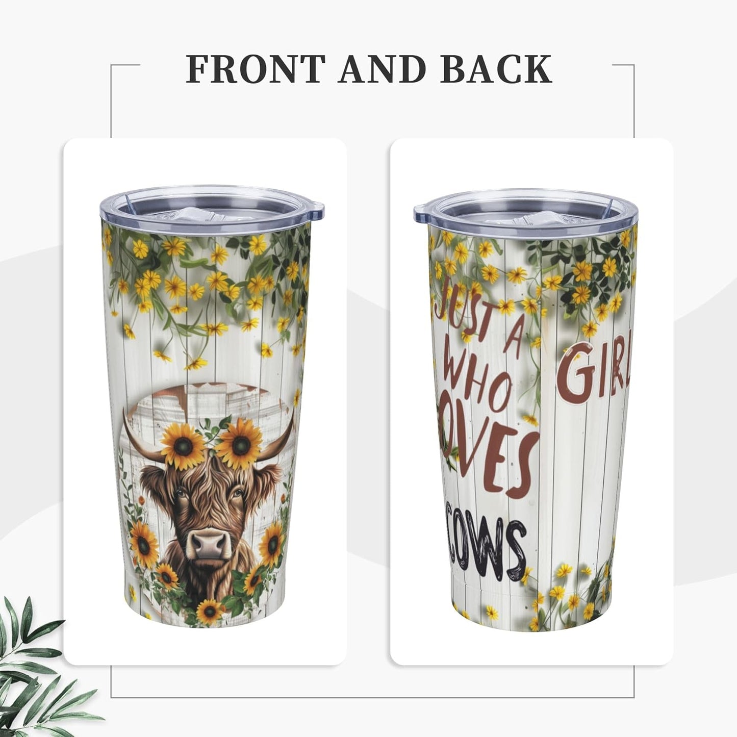 Bee Tumbler with Lid and Straw 20oz Travel Coffee Mug Gifts Stainless Steel Vacuum Insulated Cup Double Wall Water Bottle for Office Car Home