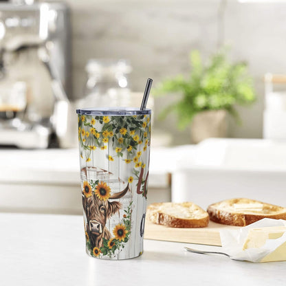 Bee Tumbler with Lid and Straw 20oz Travel Coffee Mug Gifts Stainless Steel Vacuum Insulated Cup Double Wall Water Bottle for Office Car Home