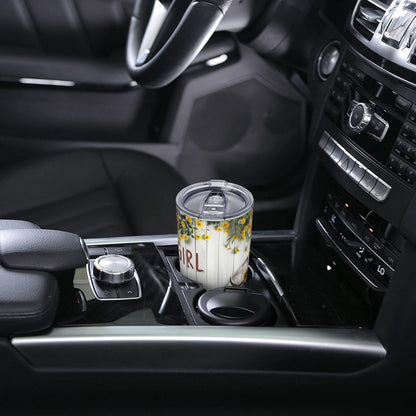 Bee Tumbler with Lid and Straw 20oz Travel Coffee Mug Gifts Stainless Steel Vacuum Insulated Cup Double Wall Water Bottle for Office Car Home