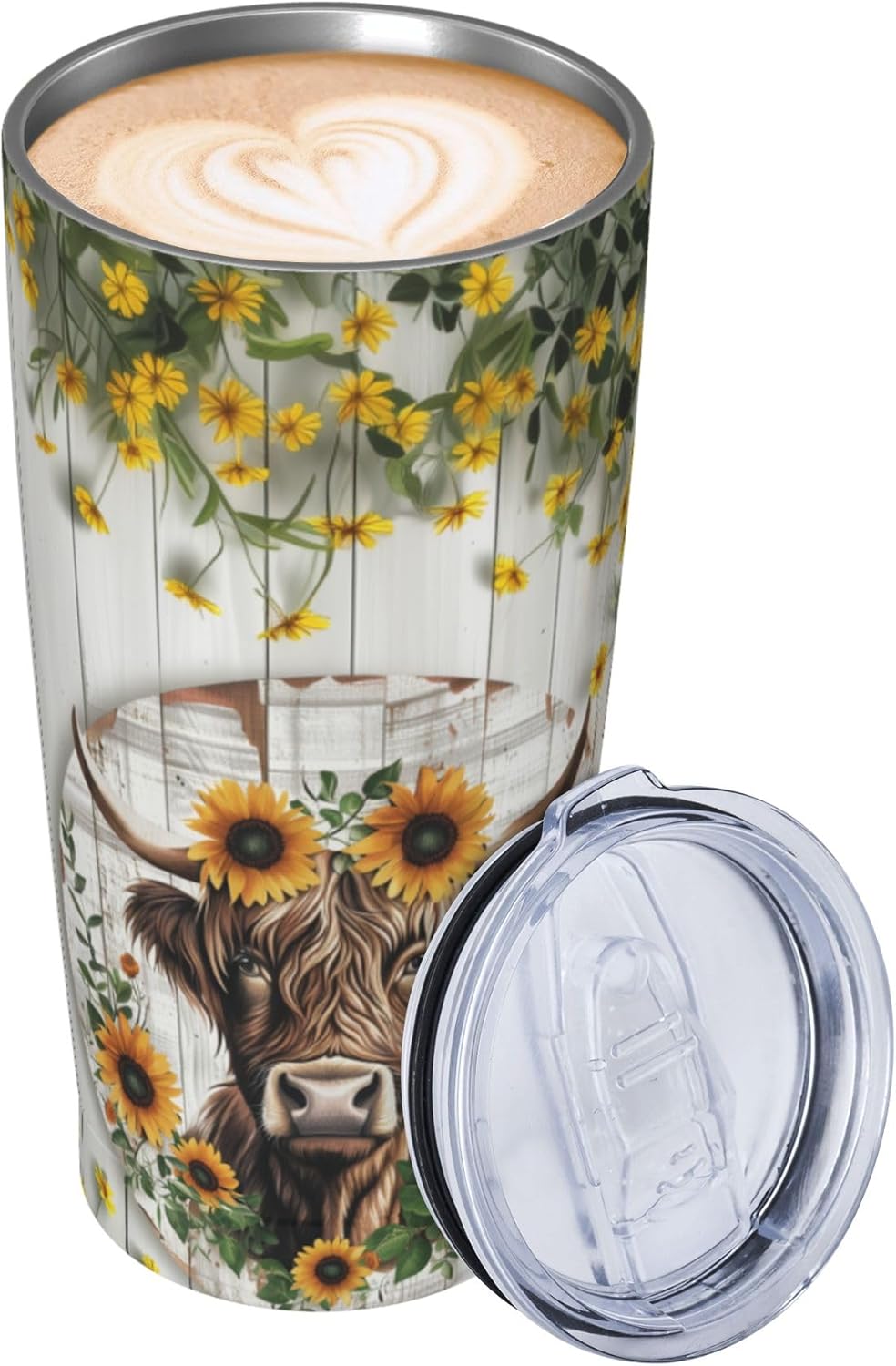 Bee Tumbler with Lid and Straw 20oz Travel Coffee Mug Gifts Stainless Steel Vacuum Insulated Cup Double Wall Water Bottle for Office Car Home