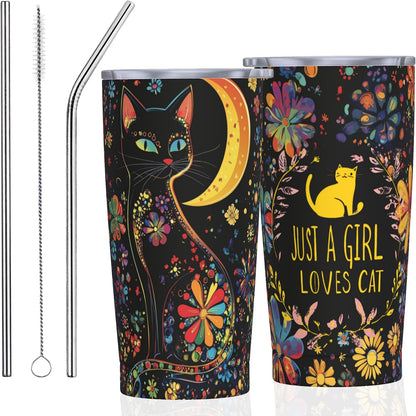 Bee Tumbler with Lid and Straw 20oz Travel Coffee Mug Gifts Stainless Steel Vacuum Insulated Cup Double Wall Water Bottle for Office Car Home