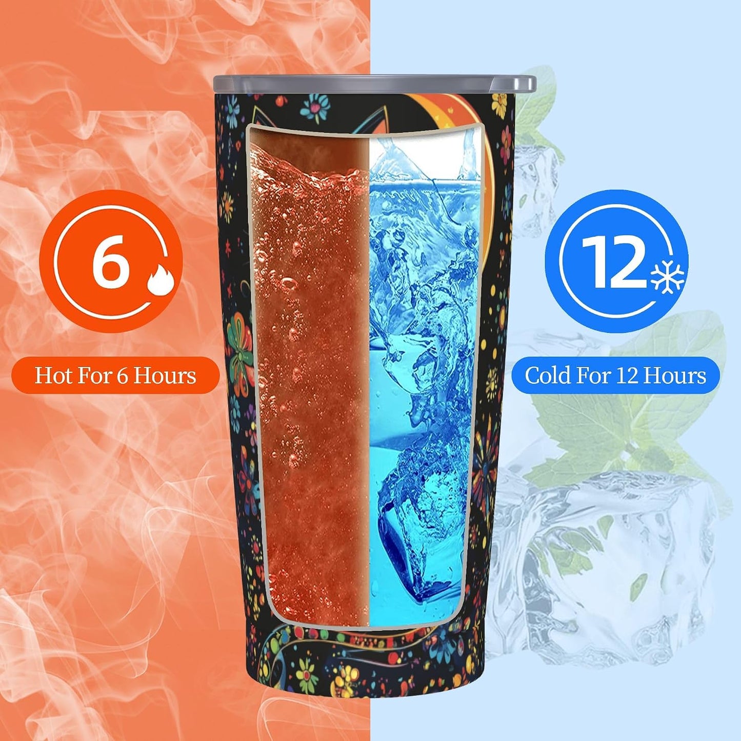 Bee Tumbler with Lid and Straw 20oz Travel Coffee Mug Gifts Stainless Steel Vacuum Insulated Cup Double Wall Water Bottle for Office Car Home