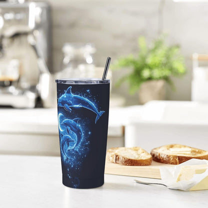 Bee Tumbler with Lid and Straw 20oz Travel Coffee Mug Gifts Stainless Steel Vacuum Insulated Cup Double Wall Water Bottle for Office Car Home