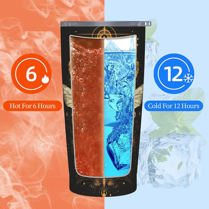 Bee Tumbler with Lid and Straw 20oz Travel Coffee Mug Gifts Stainless Steel Vacuum Insulated Cup Double Wall Water Bottle for Office Car Home