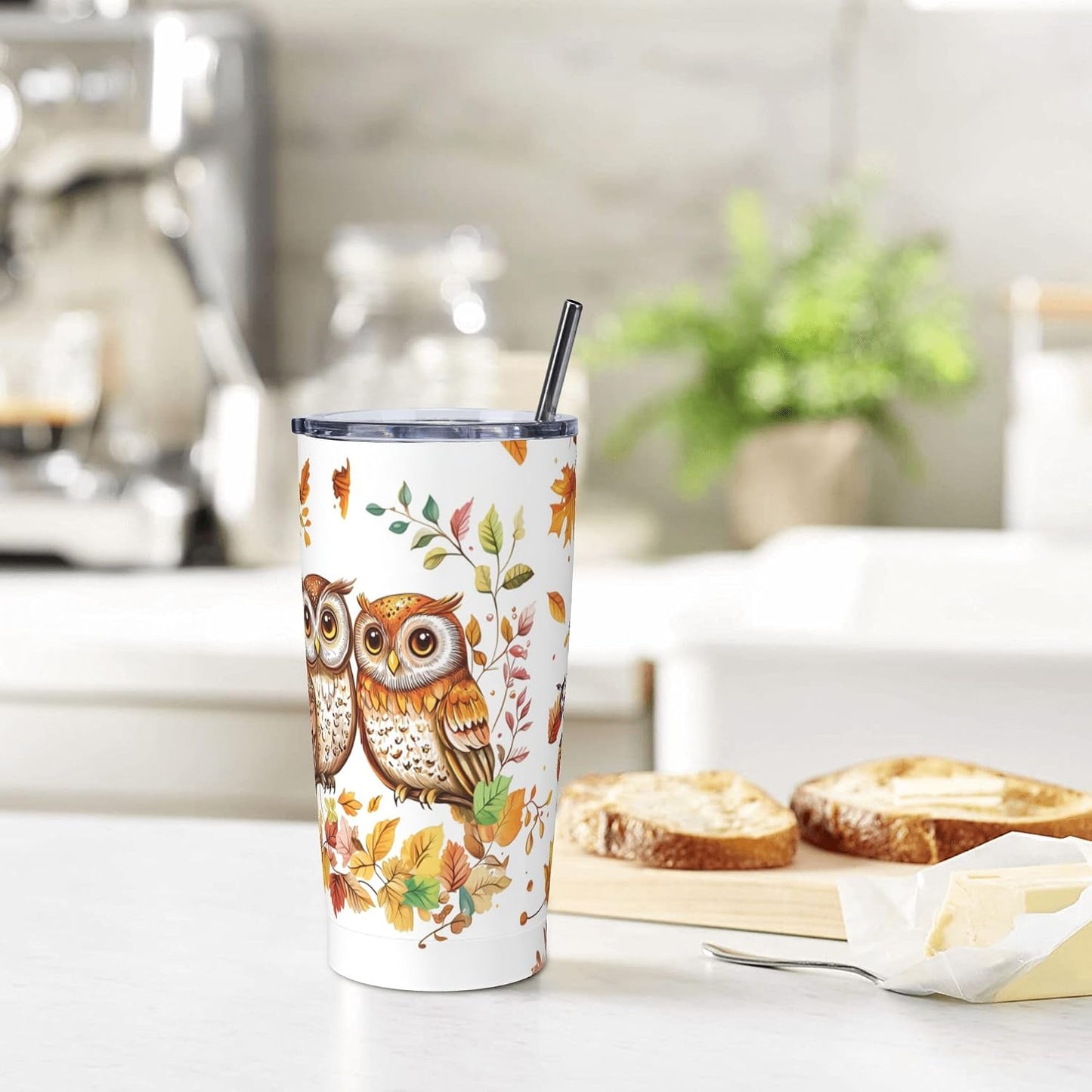 Bee Tumbler with Lid and Straw 20oz Travel Coffee Mug Gifts Stainless Steel Vacuum Insulated Cup Double Wall Water Bottle for Office Car Home