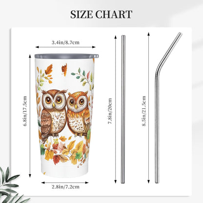 Bee Tumbler with Lid and Straw 20oz Travel Coffee Mug Gifts Stainless Steel Vacuum Insulated Cup Double Wall Water Bottle for Office Car Home