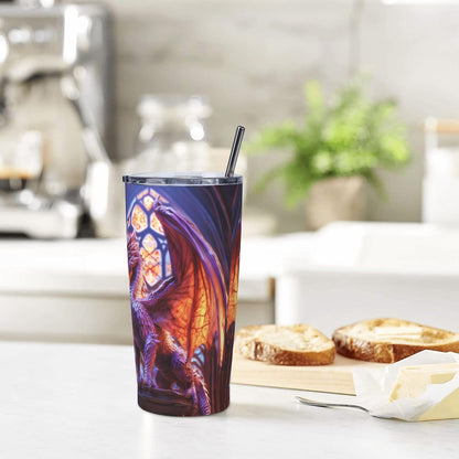 Bee Tumbler with Lid and Straw 20oz Travel Coffee Mug Gifts Stainless Steel Vacuum Insulated Cup Double Wall Water Bottle for Office Car Home