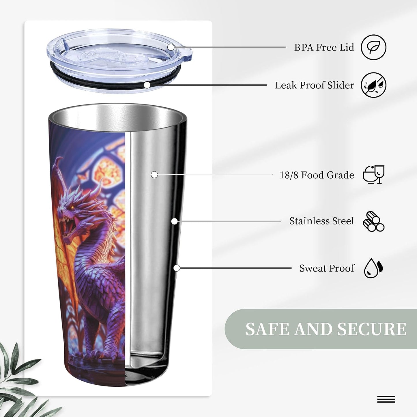 Bee Tumbler with Lid and Straw 20oz Travel Coffee Mug Gifts Stainless Steel Vacuum Insulated Cup Double Wall Water Bottle for Office Car Home
