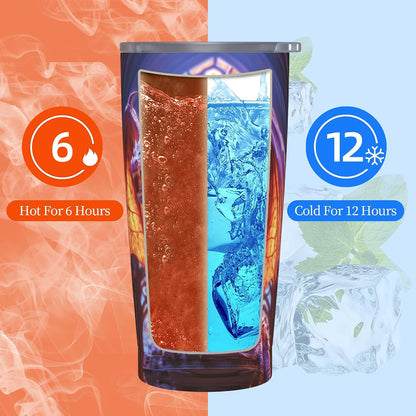 Bee Tumbler with Lid and Straw 20oz Travel Coffee Mug Gifts Stainless Steel Vacuum Insulated Cup Double Wall Water Bottle for Office Car Home
