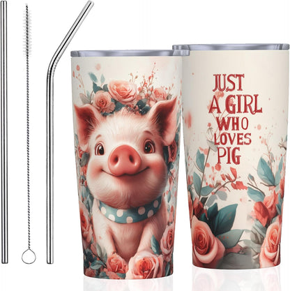Bee Tumbler with Lid and Straw 20oz Travel Coffee Mug Gifts Stainless Steel Vacuum Insulated Cup Double Wall Water Bottle for Office Car Home