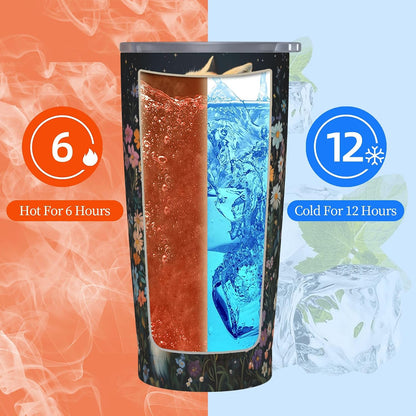Bee Tumbler with Lid and Straw 20oz Travel Coffee Mug Gifts Stainless Steel Vacuum Insulated Cup Double Wall Water Bottle for Office Car Home