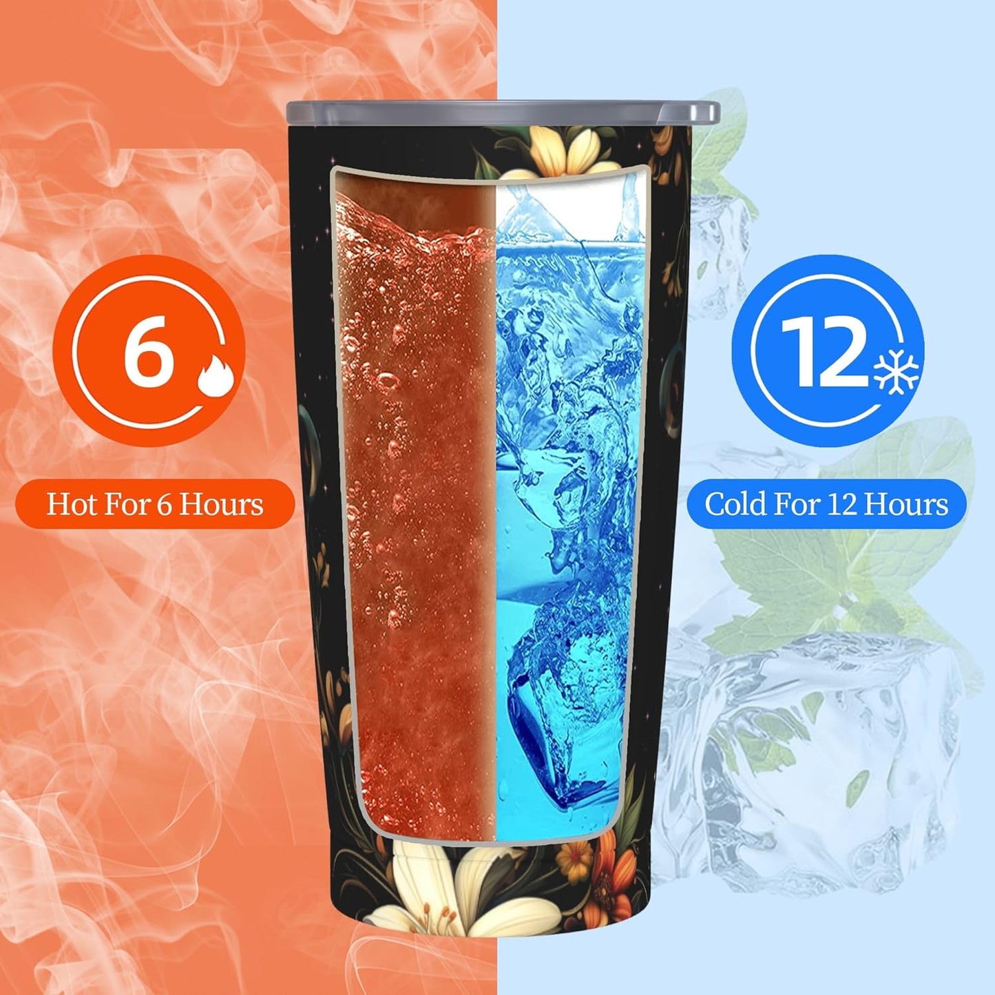 Bee Tumbler with Lid and Straw 20oz Travel Coffee Mug Gifts Stainless Steel Vacuum Insulated Cup Double Wall Water Bottle for Office Car Home
