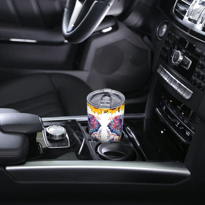 Bee Tumbler with Lid and Straw 20oz Travel Coffee Mug Gifts Stainless Steel Vacuum Insulated Cup Double Wall Water Bottle for Office Car Home