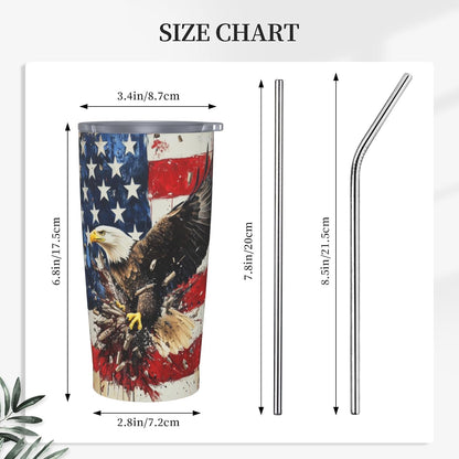 Bee Tumbler with Lid and Straw 20oz Travel Coffee Mug Gifts Stainless Steel Vacuum Insulated Cup Double Wall Water Bottle for Office Car Home