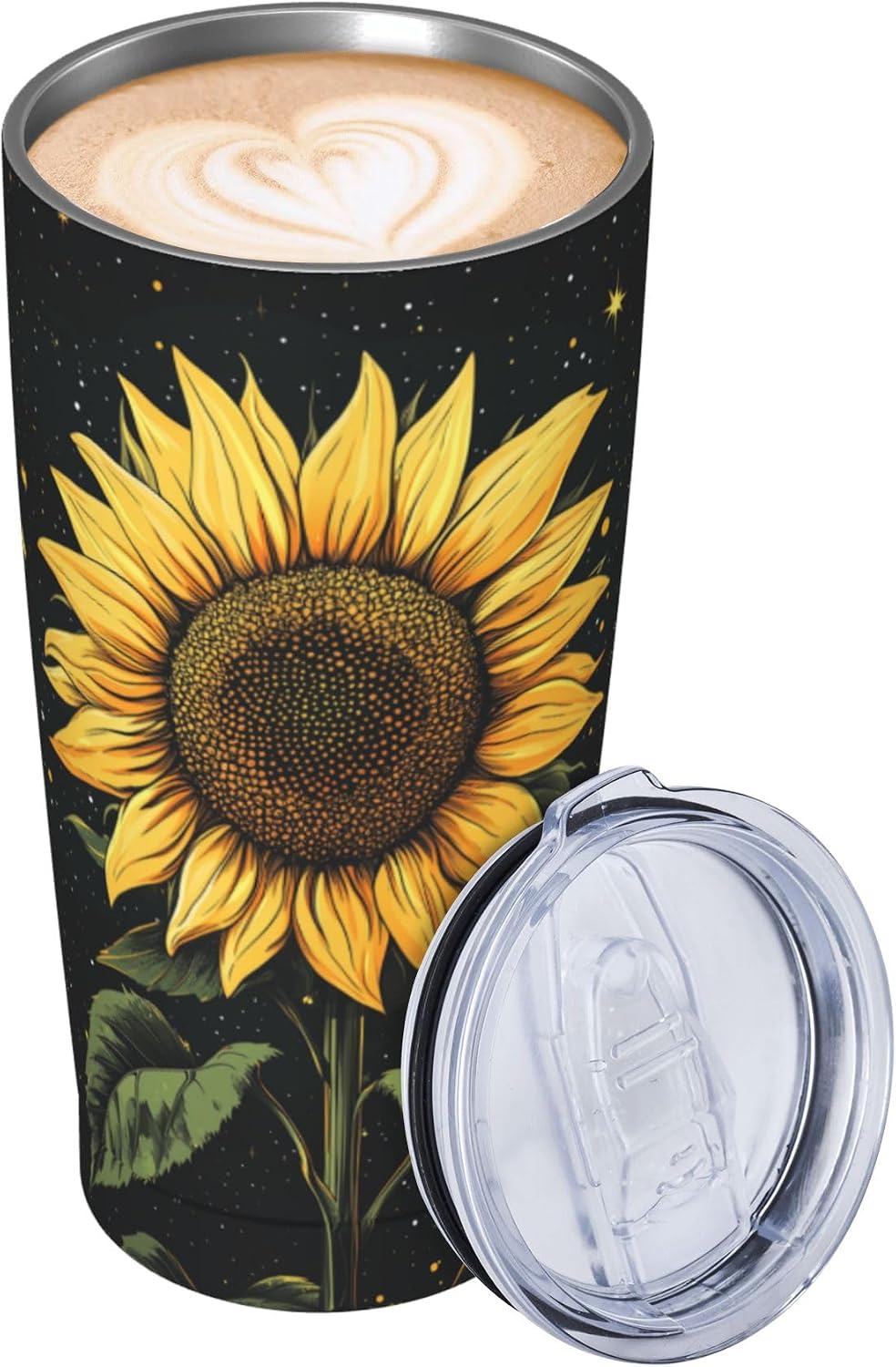 Bee Tumbler with Lid and Straw 20oz Travel Coffee Mug Gifts Stainless Steel Vacuum Insulated Cup Double Wall Water Bottle for Office Car Home